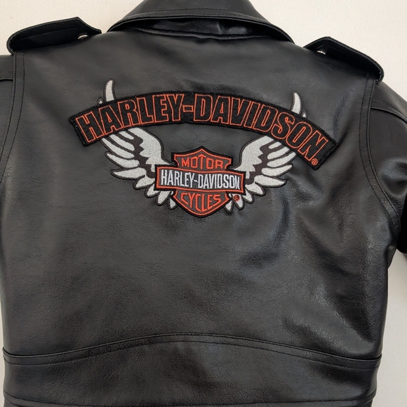 Harley-Davidson Vintage Toddler Faux Leather Jacket Born To Ride 24 Months - Picture 10 of 10